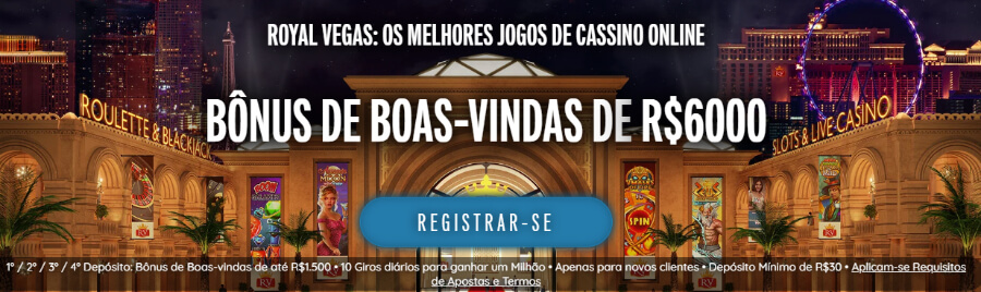 Bônus de boas-vindas do Royal Vegas Brasil