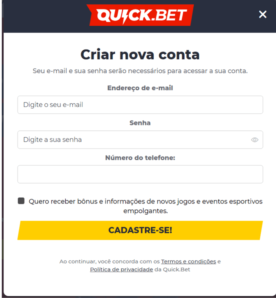 Cadastro Quick.bet