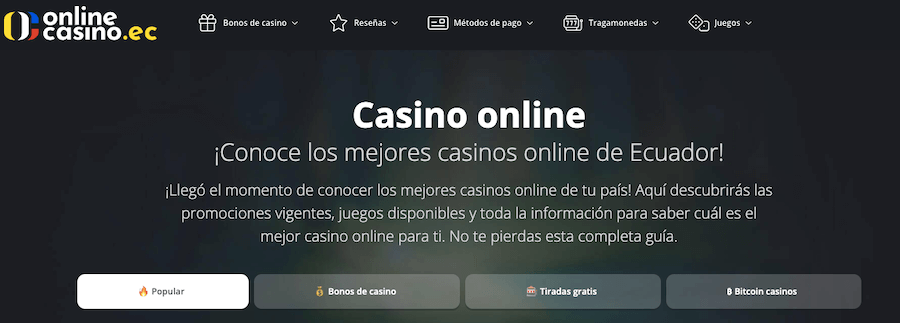 Expansão de Online Casino Ecuador