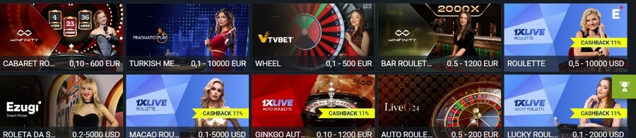 Cassino ao vivo 1xBet