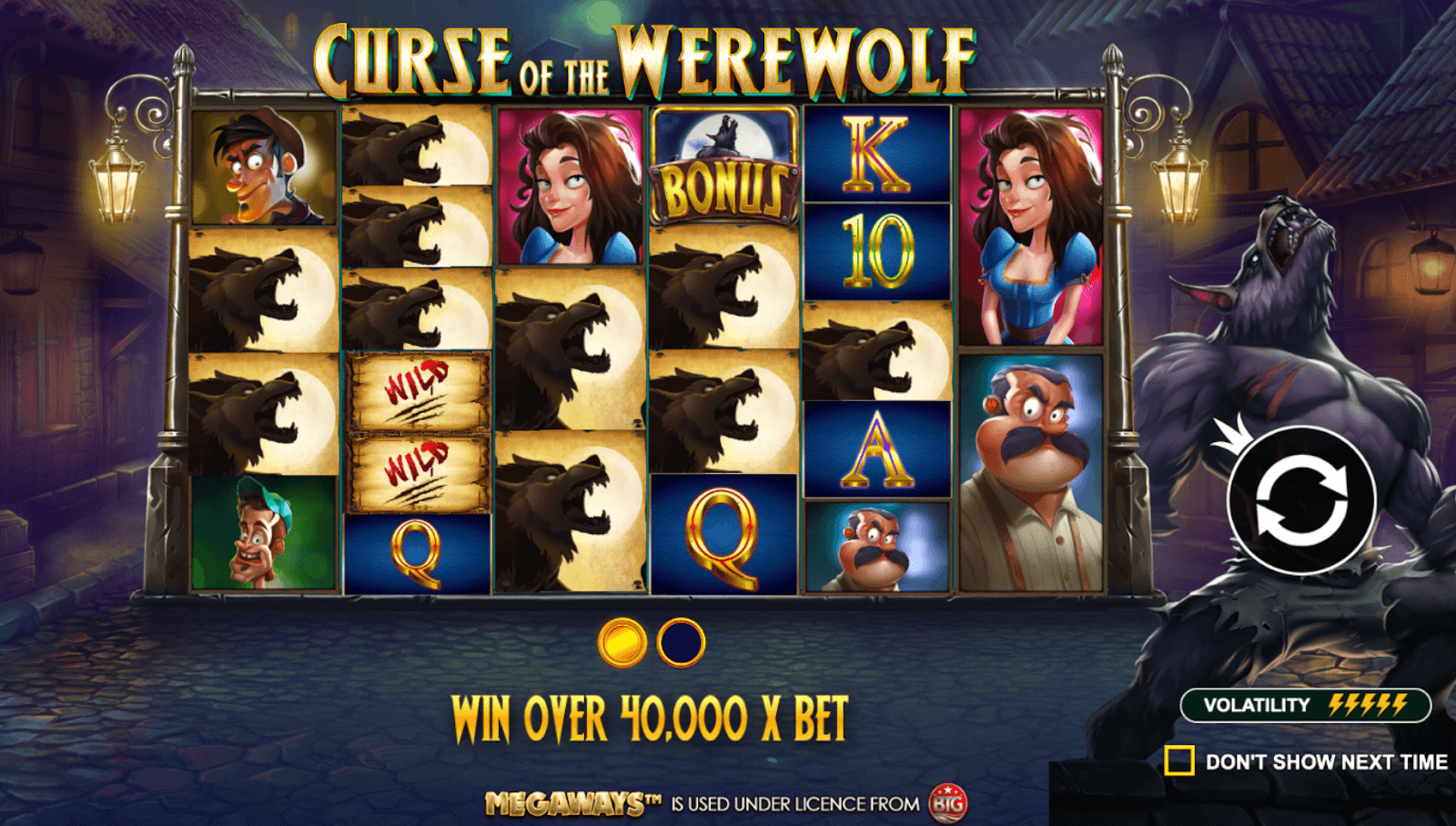 Curse of the Werewolf Megaways slot