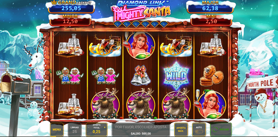 Diamond Link Mighty Santa Jackpot ou vitórias máximas