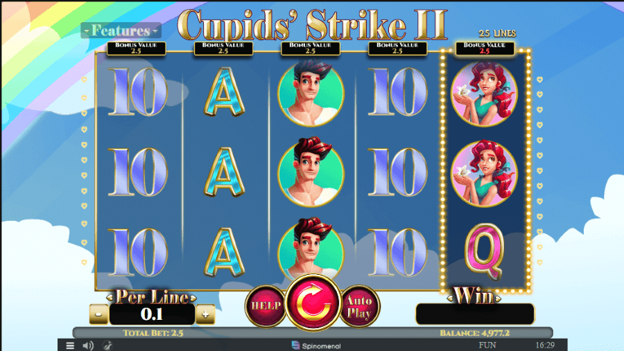 Efeitos audiovisuais de Cupids Strike 2 slot