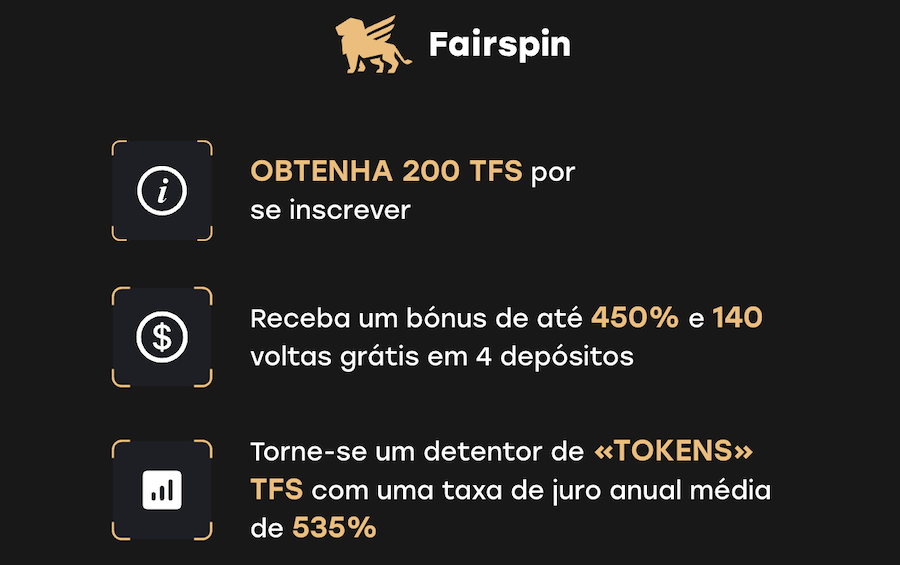 Fairspin bonus 200 TFS sem depósito