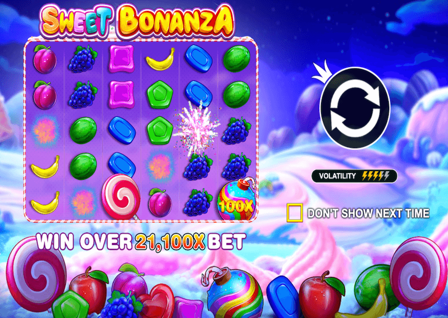 Gráficos e sons Sweet Bonanza Pragmatic Play