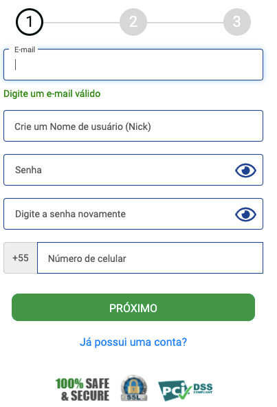 Inscrição no WinsPark