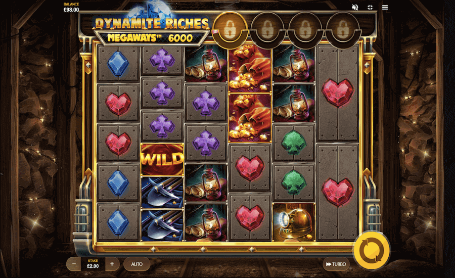 Jackpot ou vitórias máximas Dynamite Riches Megaways