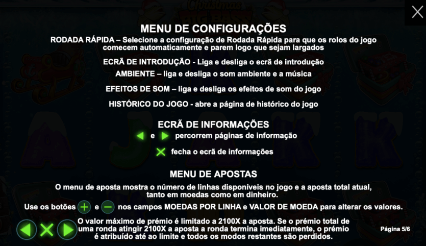 Jackpot ou vitórias máximas