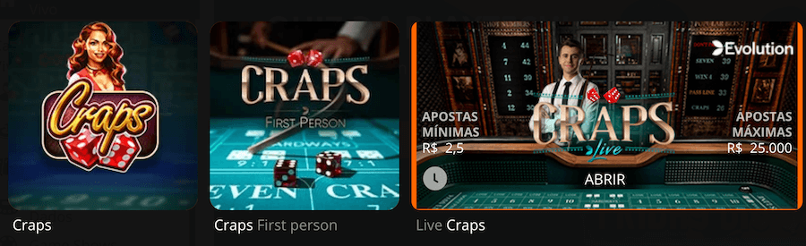 Jogos de dados ao vivo no Betsson