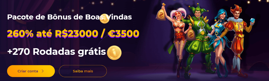 Pacote de boas-vindas no iWildCasino