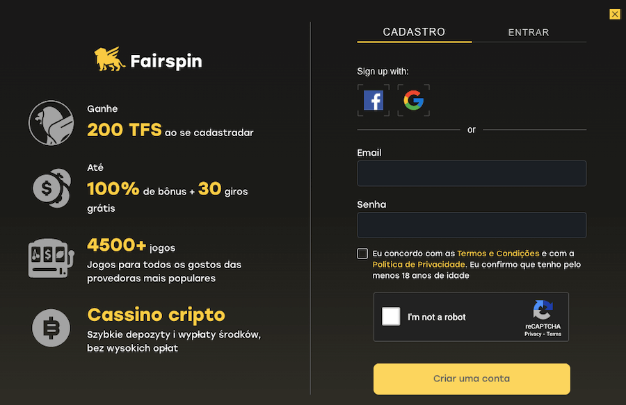 Registro 2 Fairspin BR