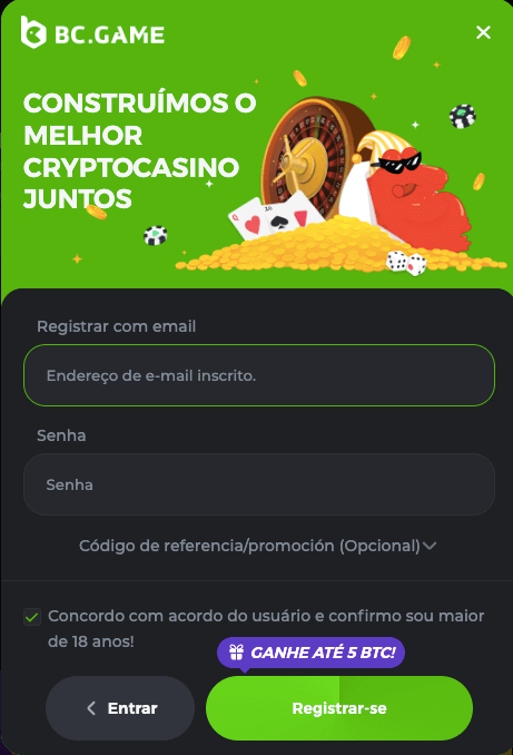 Registro BC.Game Brasil