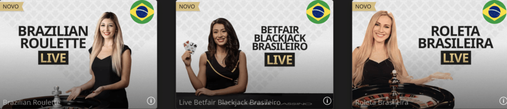 Catálogo de jogos Betfair
