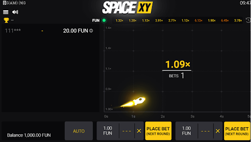 Space XY BR crash game
