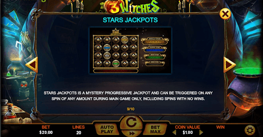 Stars Jackpot 3 witches BR