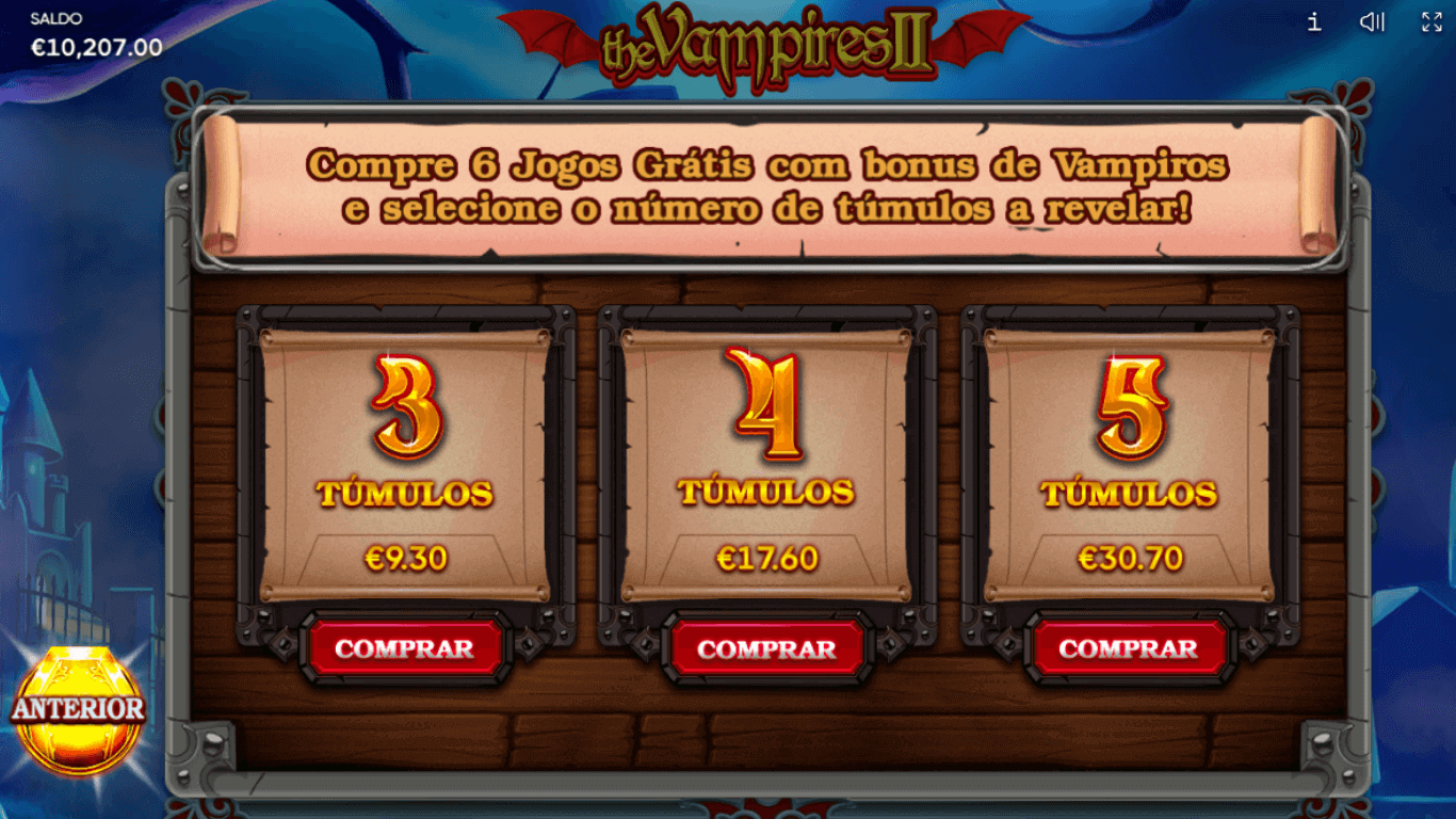 The Vampires II slot - Compra de bônus