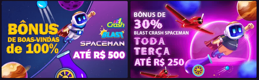 Vbet bônus para jogos Spaceman, Crash e Blast