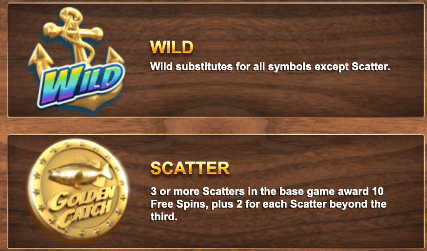 Wilds e Scatter Golden Catch