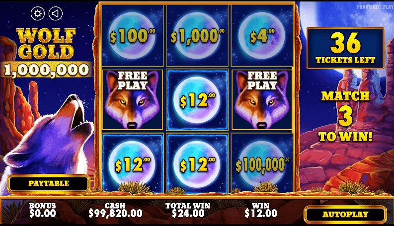 Wolf Gold Scratchcard slot
