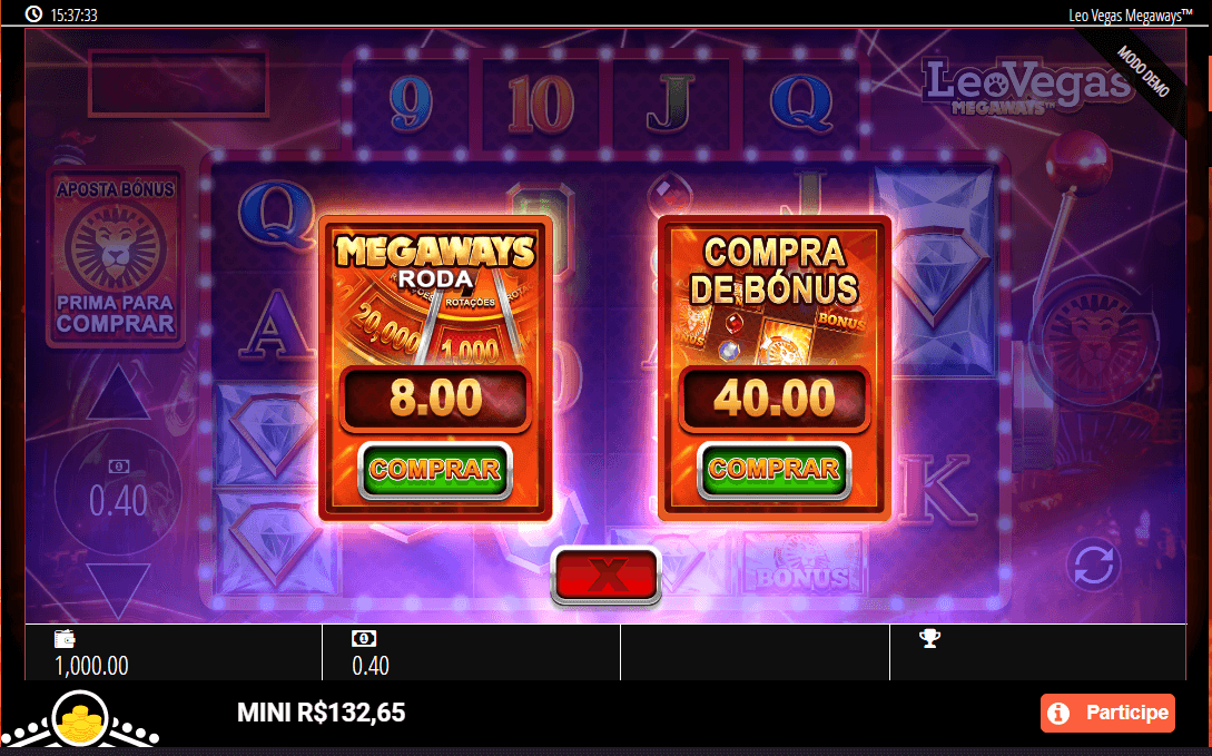 compra de bonus - leovegas megaways