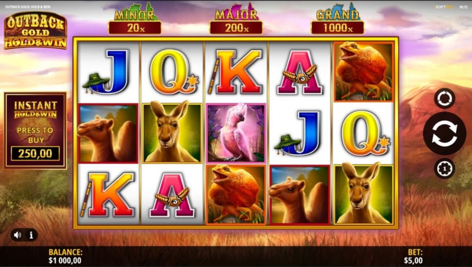 Outback Gold Hold and Win Slot